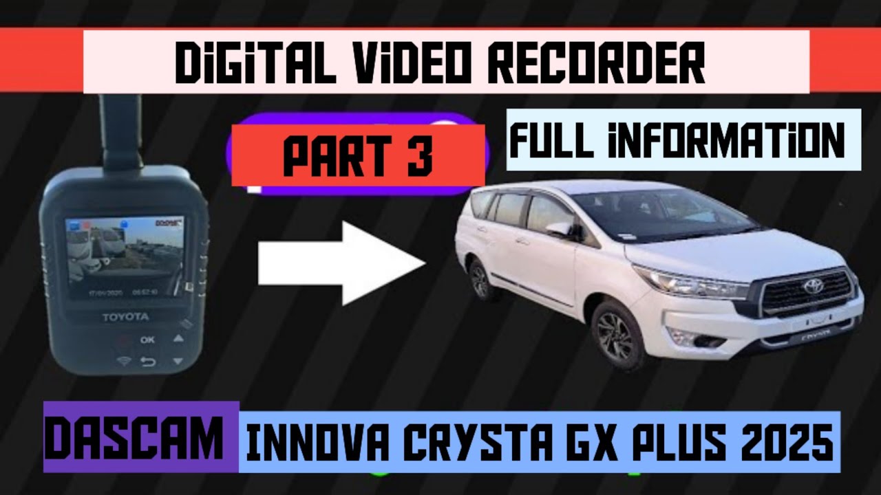 Complete Guide to Digital Video Recorder (DVR) Features and Shortcuts In Hindi Toyota Innova Gx plus