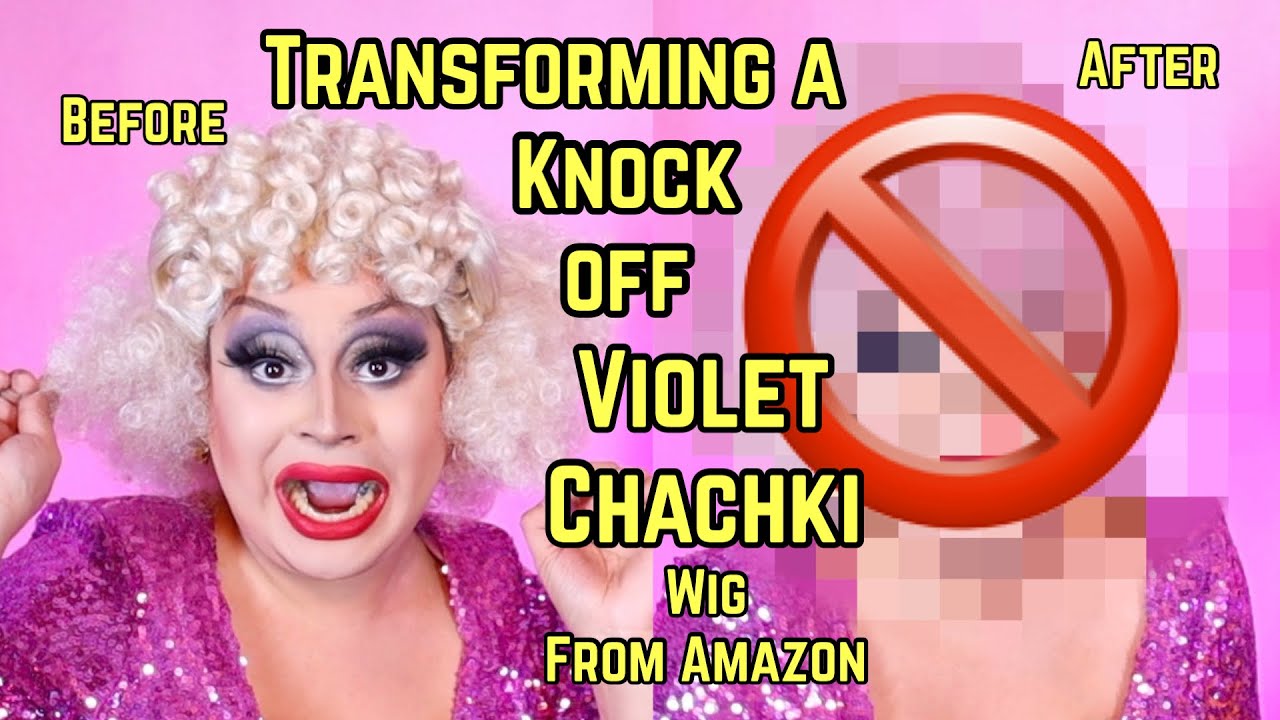 TRANSFORMING A KNOCK OFF VIOLET CHACHKI WIG FROM AMAZON