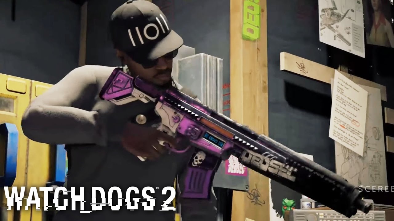 Watch Dogs - All Weapons and Customizations (Including Gun Pick-Up and DLC)