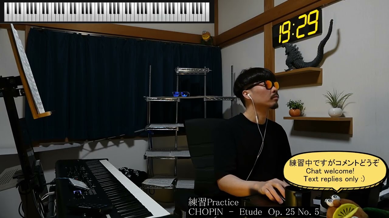 【無言】ショパン エチュード 練習記録　Day 104（2026/01/25）Chopin Etude Piano Practice