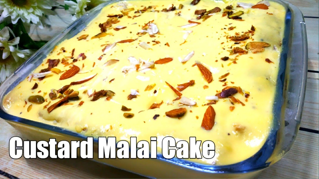 Custard Malai Cake ✨|Trending Bread Custard Recipe | Custard cake🍰 | Quick and Easy Recipes 