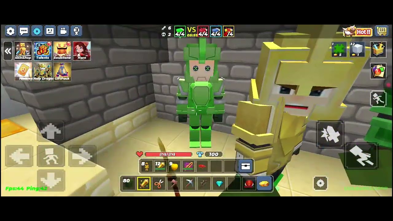 Playing bedwars and claiming gifts