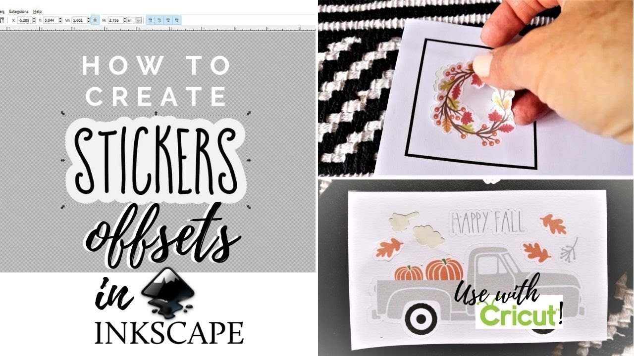 Create a Sticker Offset in Inkscape / Use with Cricut Design Space!