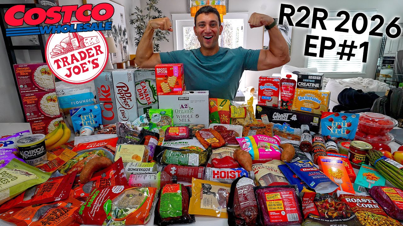 $1K MASSIVE Low Calorie High Protein Grocery Haul to Get Shredded for Summer! // R2R 26 ep. 1