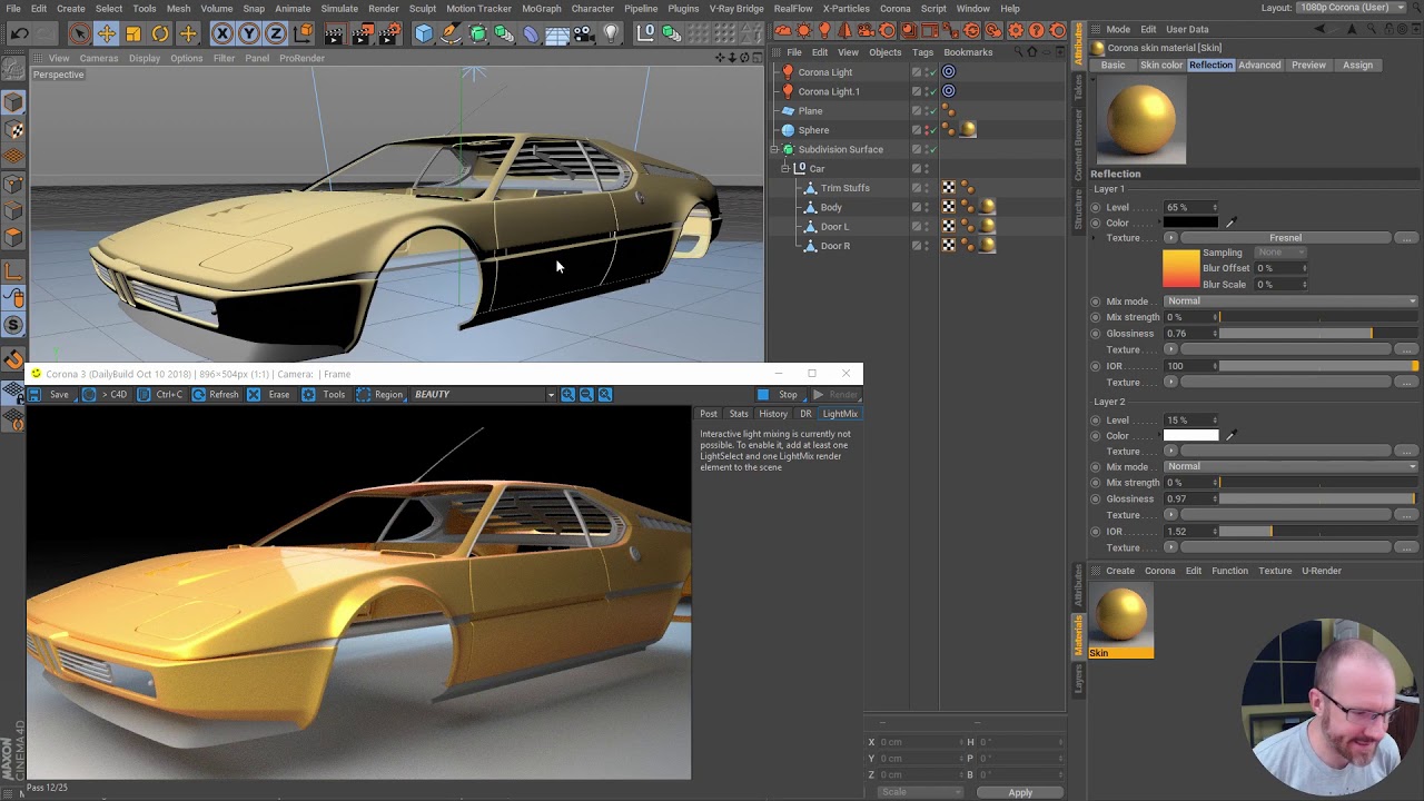 Corona Car Paint Shader C4D!