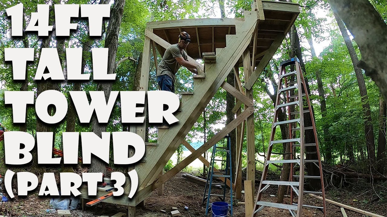 DIY HUNTING BLIND BUILD (Part 3) Steps & Porch