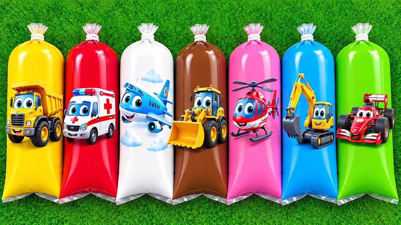 Menemukan Mainan Mobil Kontruksi, Excavator, Tractor, Buldozer, Forklift, Silinder, Crain,Truk Molen