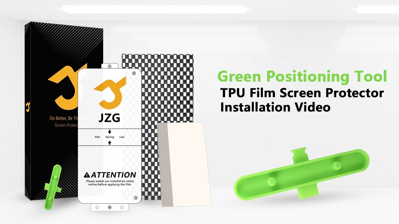 JZG TPU Film Screen Protector Installation Video with Positioning Tool (For all phone models)