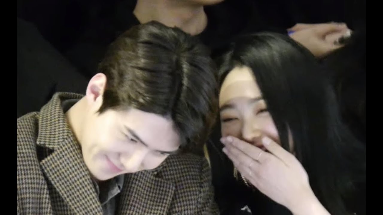 190324 EXO Sehun & Mina Gugudan Cute Interaction in Seoul Fashion Week