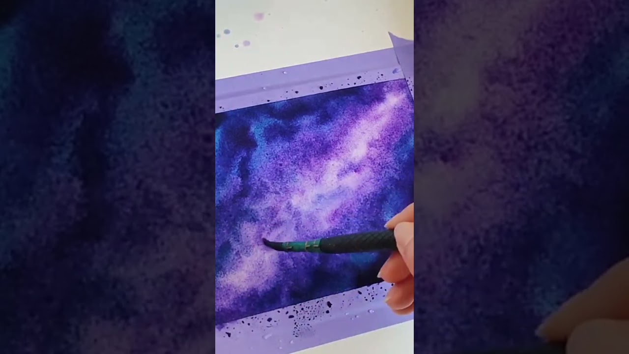 Tutorial effetto galassia con gli acquerelli / Tutorial per principianti #watercolor #acquerello