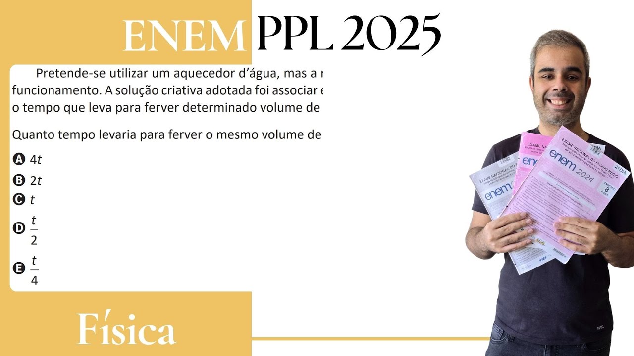 ENEM PPL 2025 - Pretende-se utilizar um aquecedor d’água mas a rede elétrica local não suporta a