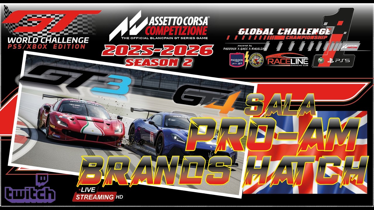 Sala PRO-AM Global Challenge Championship (SEASON 2) RACE Round 2 BRANDS HATCH