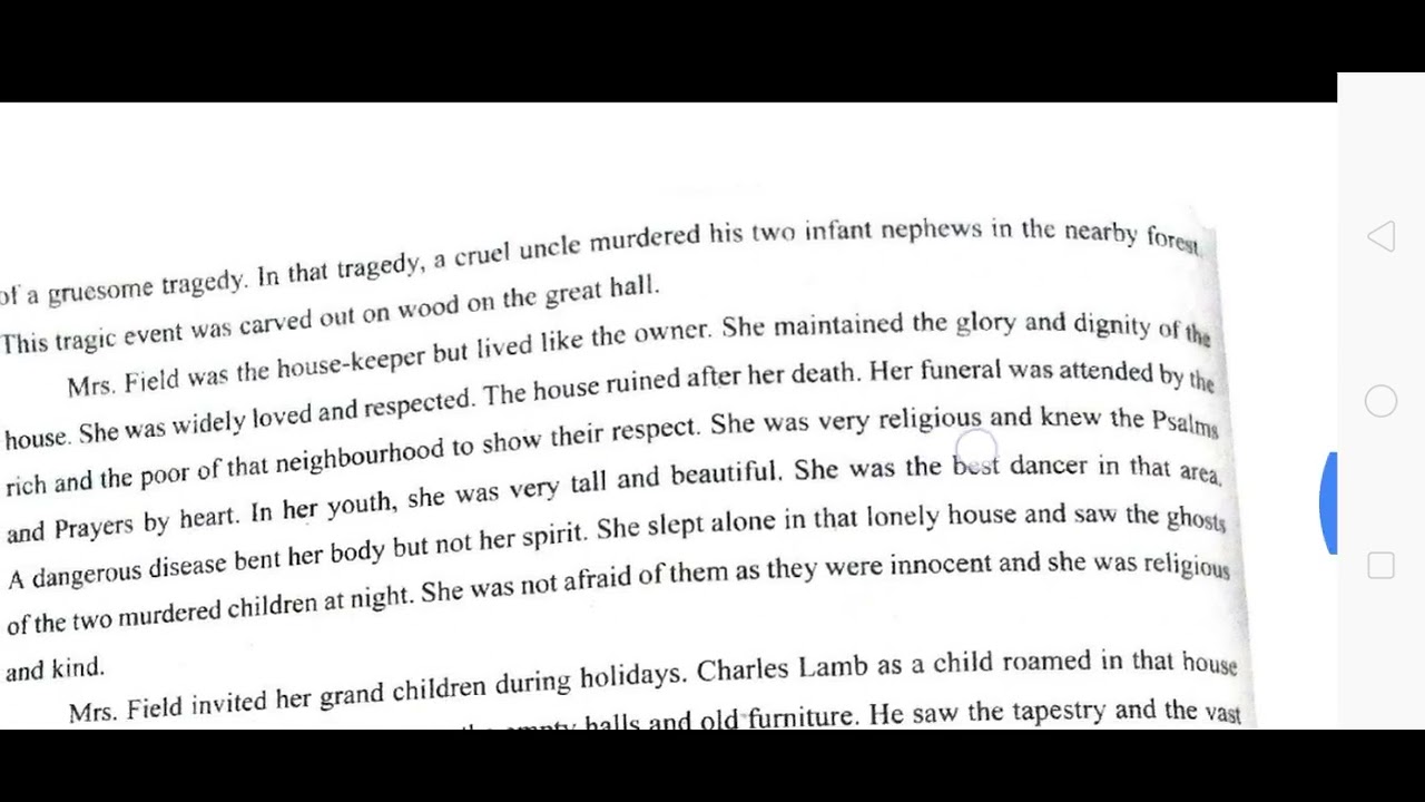 DREAM CHILDREN : A REVERIE -CHARLES LAMB | Detailed Summary | Part-1|
