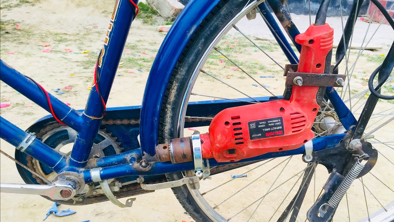 How to Make Electric Bike using DRILL Machine