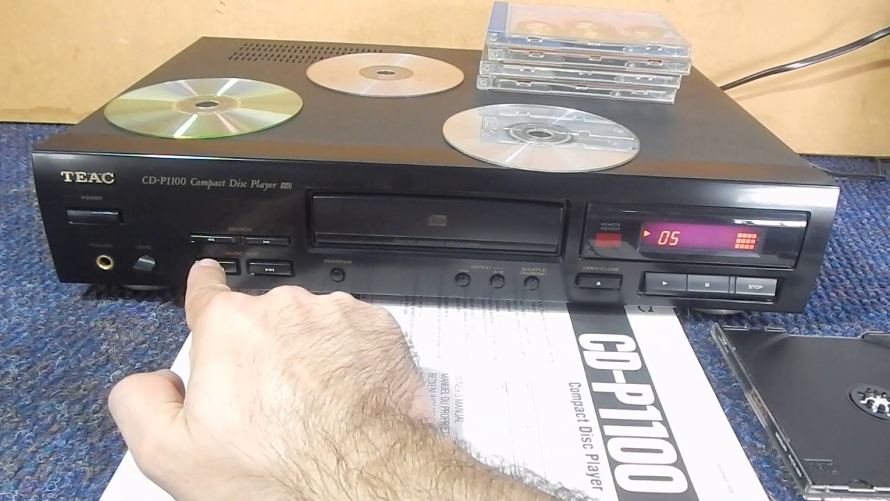 CD player Teac  modelo cd p 1100  compact disc  [ demonstração ]