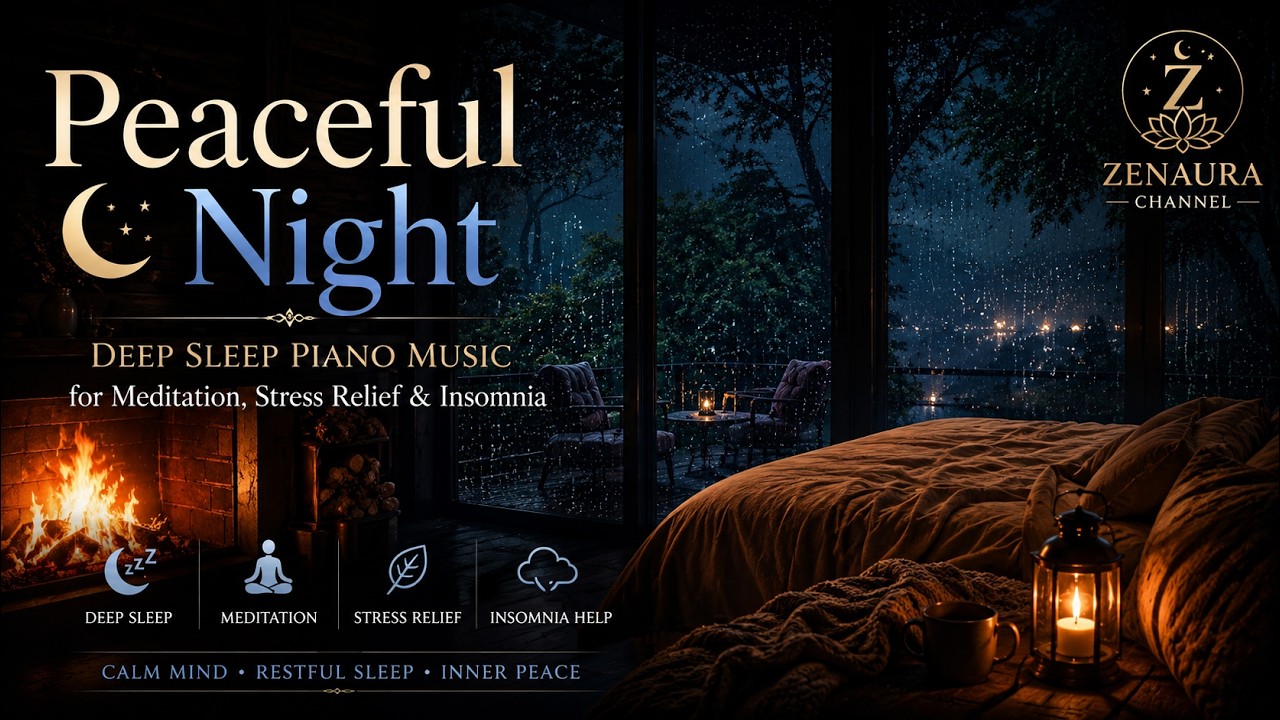 Peaceful Night 🌙 Deep Sleep Piano Music for Meditation, Stress Relief & Insomnia | ZenAura channel