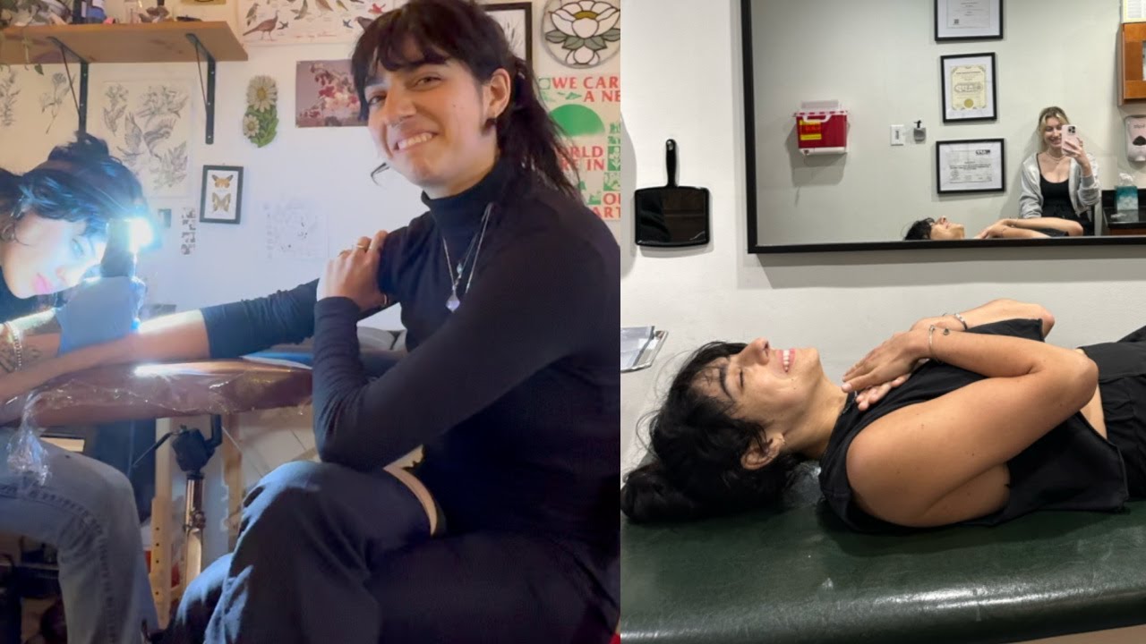 glowing up so hard my parents disown me (tattoos, piercing)