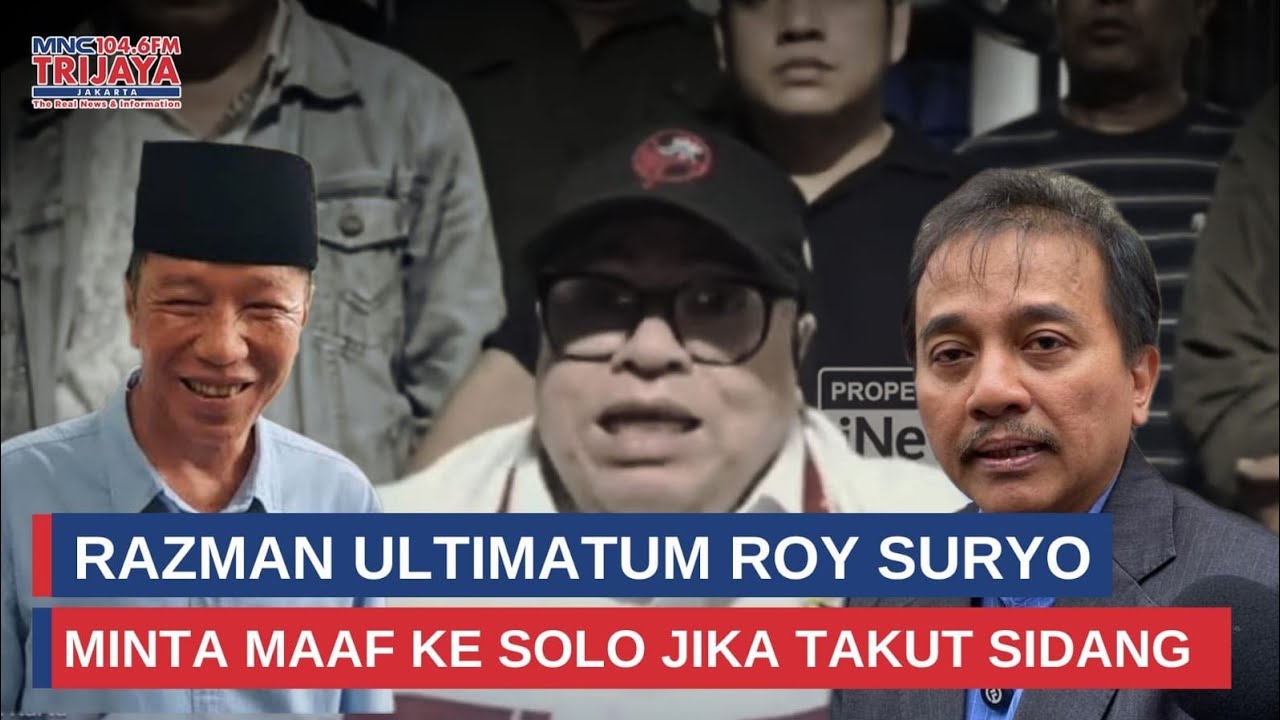 Blak blakan! Razman Ultimatum Roy Suryo: Kalau Takut Sidang Ijazah Jokowi, Minta Maaf ke Solo !