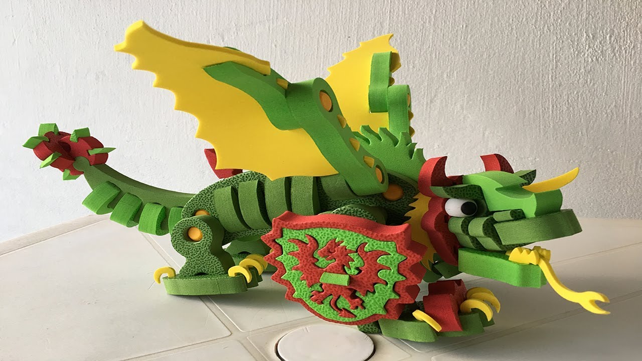 MONTEI O DRAGÃO GUERREIRO GIGANTE DE BRINQUEDO!!