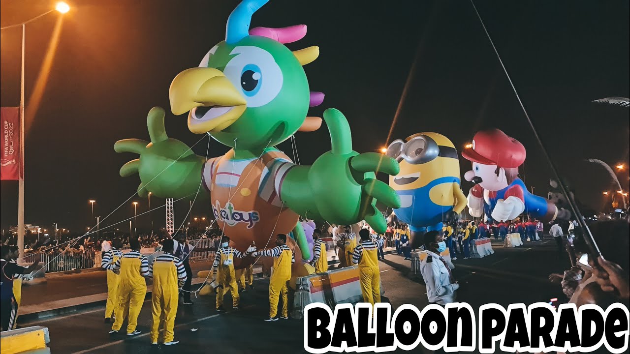 balloon parade at eid 2022 qatar|angry birds balloon parade at corniche qatar|balloon eid festival