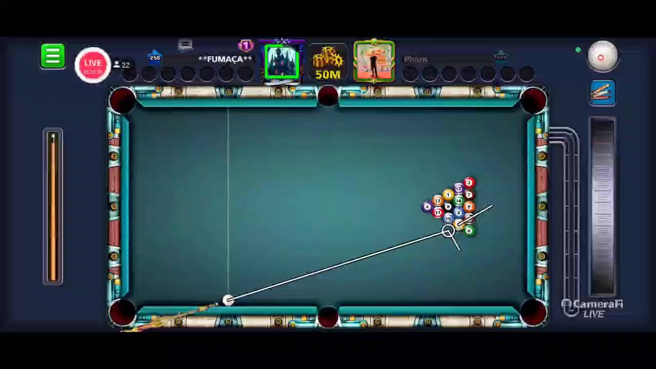 IRANILDO 8 BALL POOL AO VIVO CONTA DO FUMAÇA