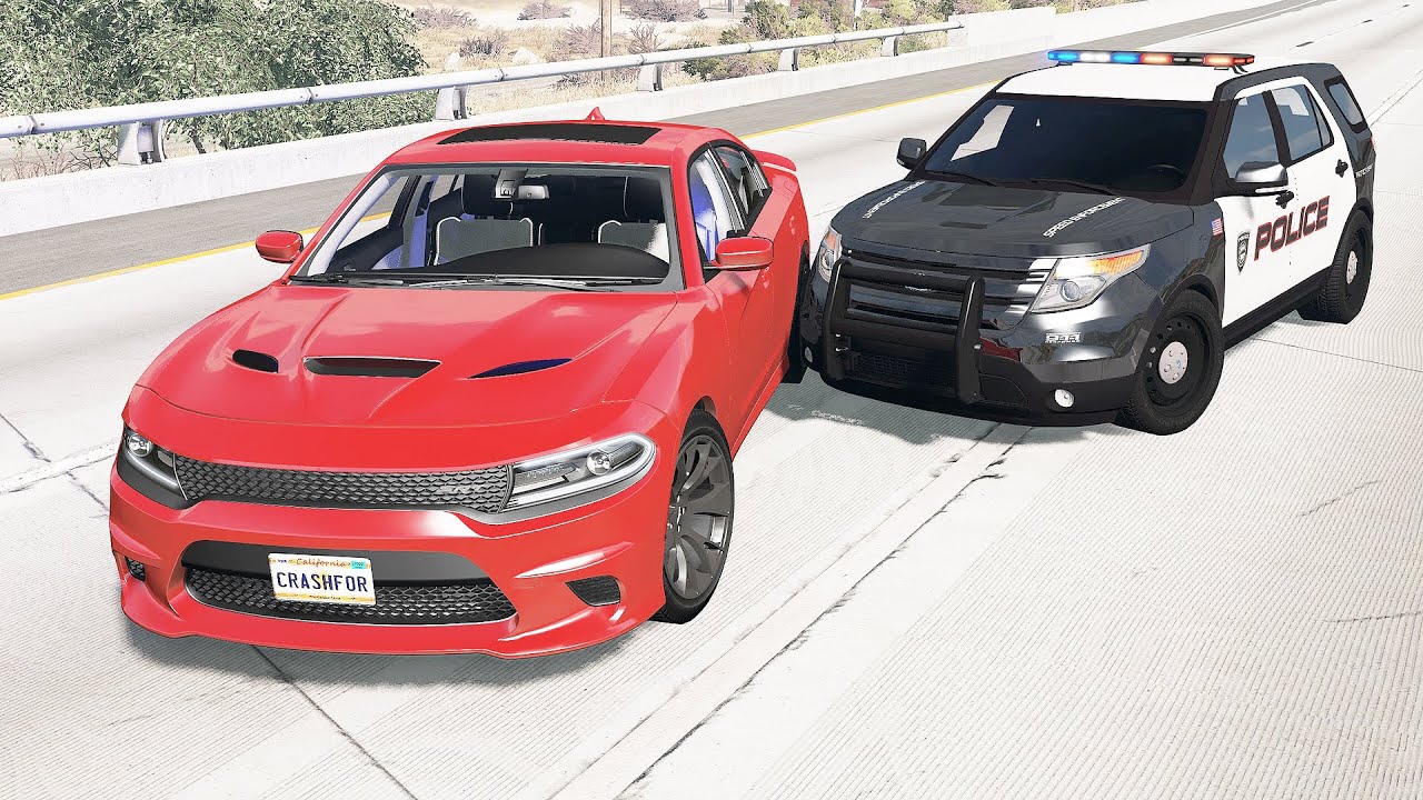 Epic Police Pit Maneuver Crashes #15 - BeamNG drive