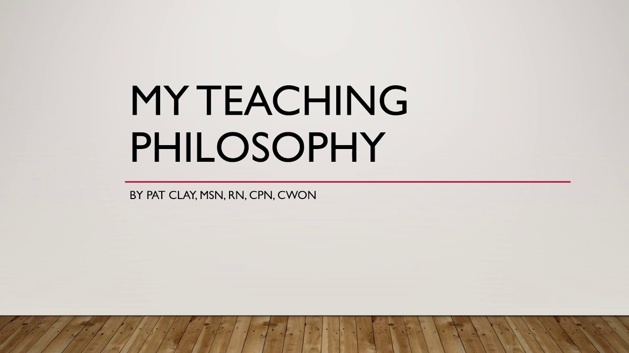 My teaching philosophy