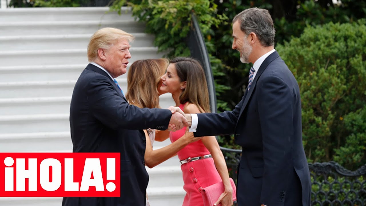 Los GESTOS más LLAMATIVOS de la reunión entre los REYES y los TRUMP