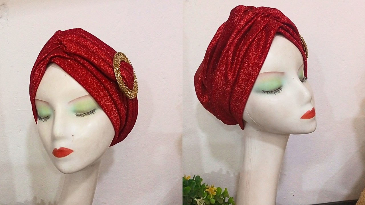 Watch And Learn How To Make This Turban Cap Technique For Beginner.#millinery #headwear #howto #diy