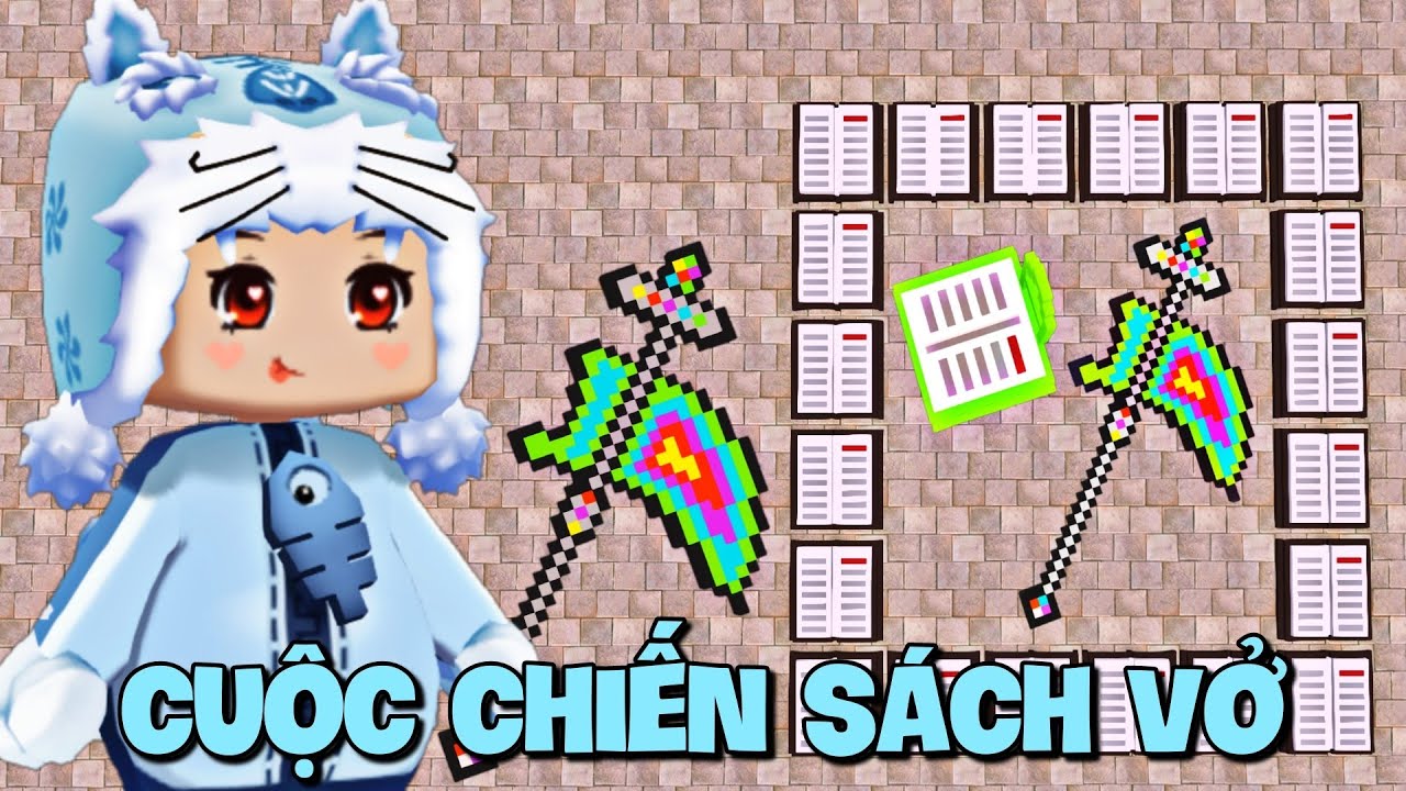 Cuộc chiến sách vở trong Mini World | Mini Game | Meowpeo