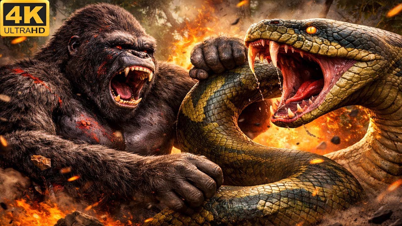 King Kong vs Titanoboa 🐍🦍 | The Most Dangerous Prehistoric Hunt Ever