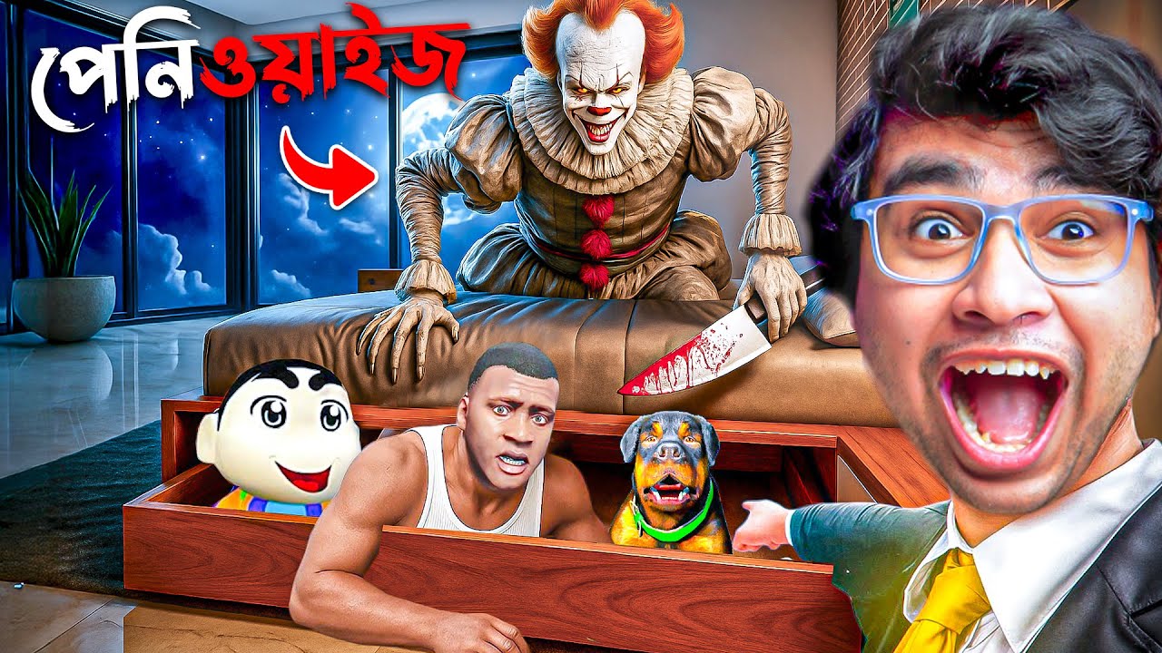 GTA V : Franklin Fights Every Halloween Monster To Save Shinchan! 😱🎃