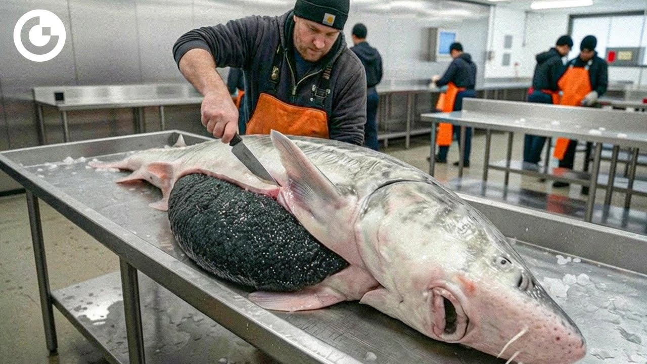 AMAZING Caviar Production: Massive Sturgeon Farming & Harvesting Process | Farming Documentary