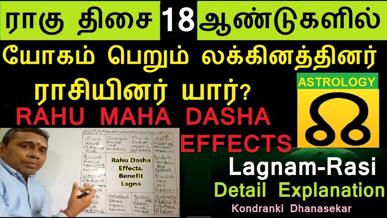 18 ஆண்டுகால ராகுதிசை எந்த லக்கினத்தினர்/ ராசியினருக்கு யோகம்- Rahu Mahadasha Effects