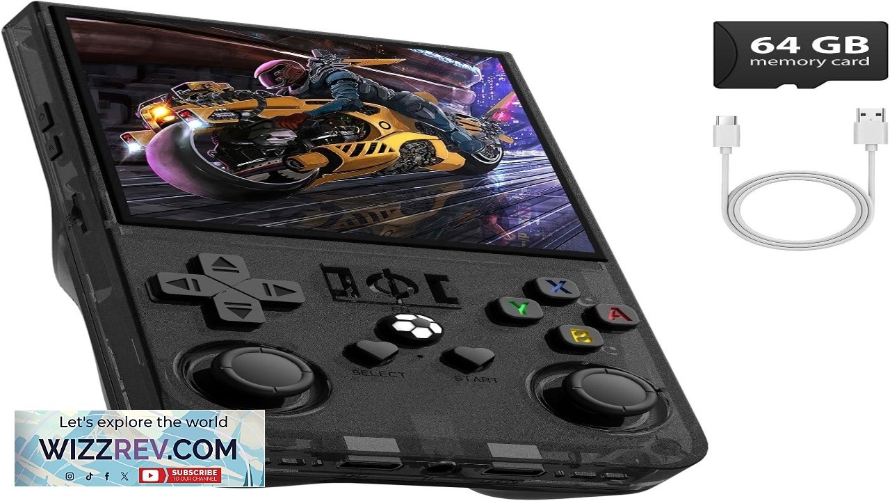 R36MAX Retro Gaming Console 4.0 Inch Handheld Game Console with 64GB Classic