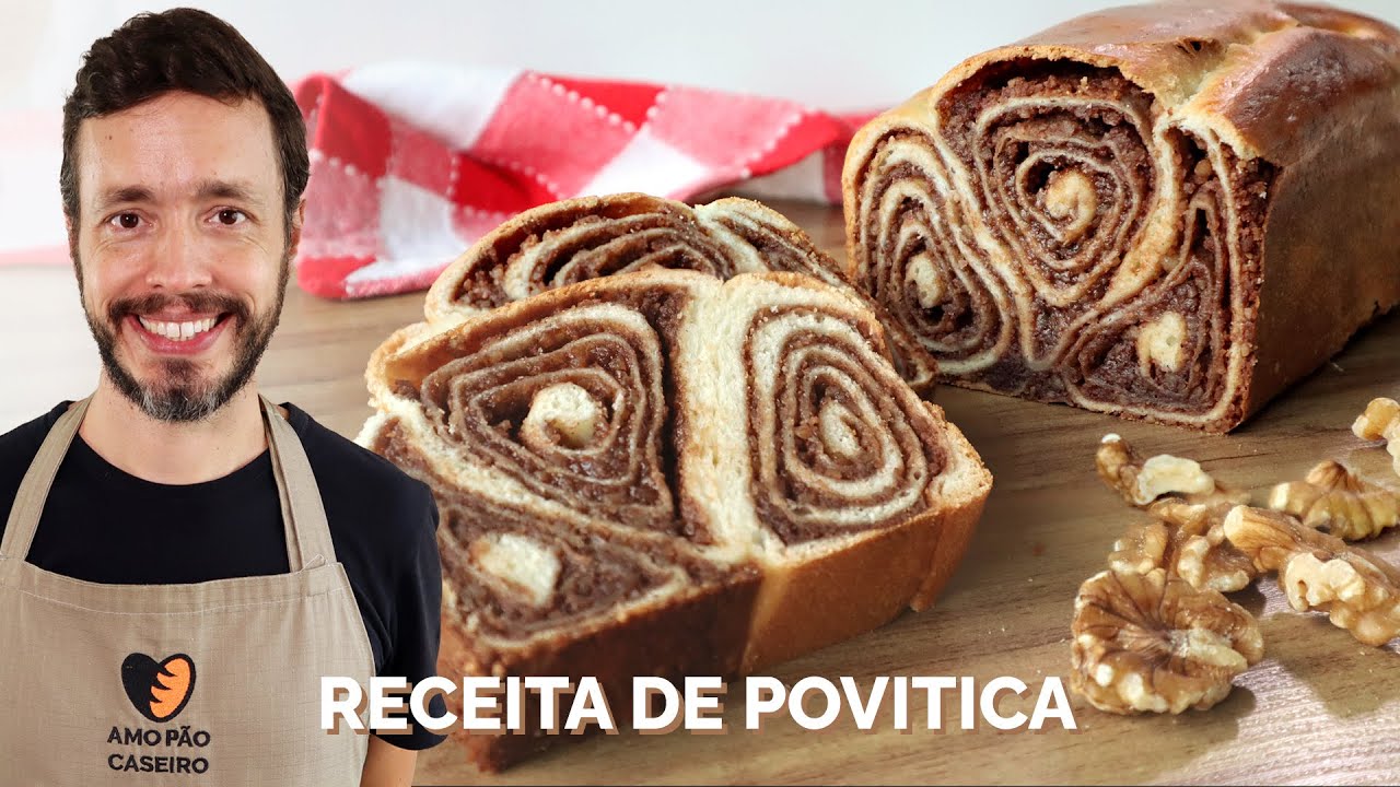 POVITICA ou POTICA - Pão doce enrolado com nozes e canela típico da Croácia e Eslovênia