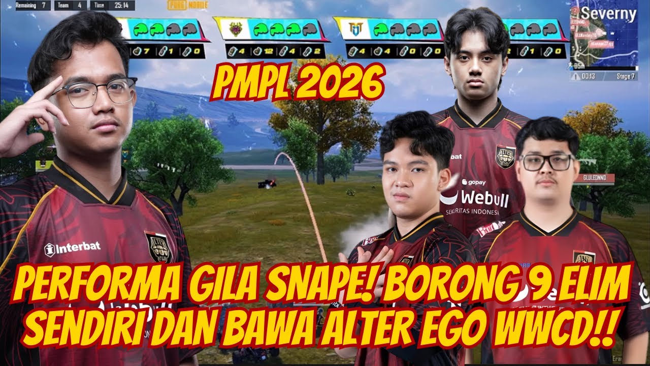 Snape Borong 9 Eliminasi Sendiri Bawa Alter Ego WWCD di Week 3 Day 2 🥶😱 #pubgmobile 