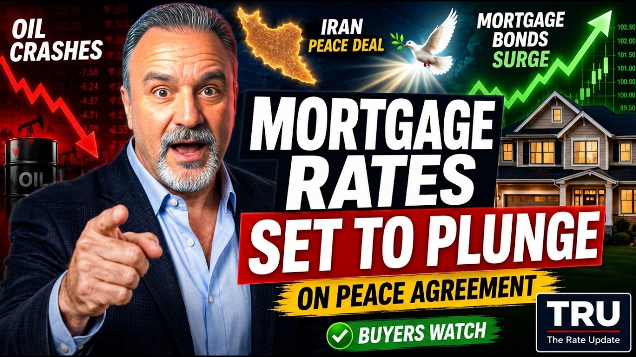 Mortgage Rates SET TO PLUNGE Today as Oil Crashes on Iran Peace Hopes