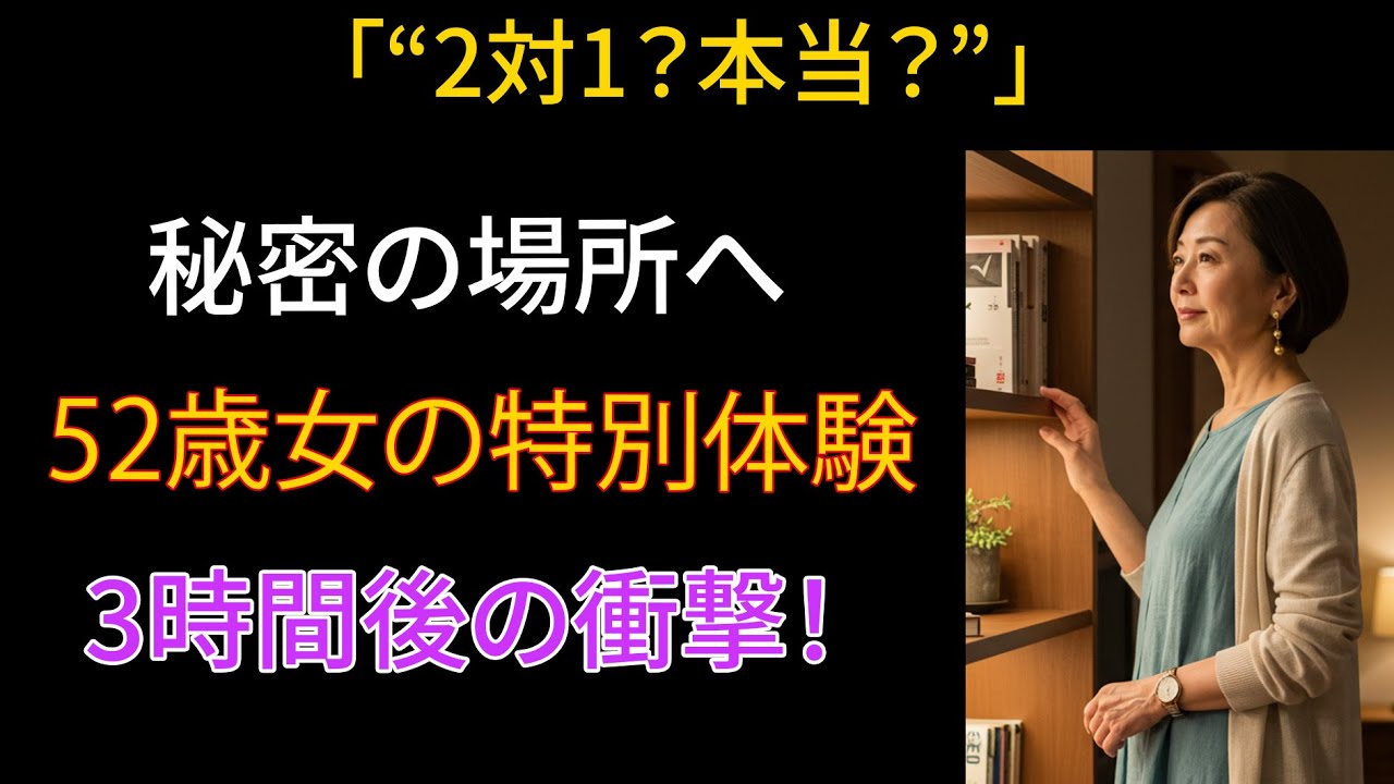 【シニア恋愛】「2対1って何？」——友人に教わった女性専用マッサージ、52歳主婦の衝撃体験｜晩年の反転実話｜オーディオブック