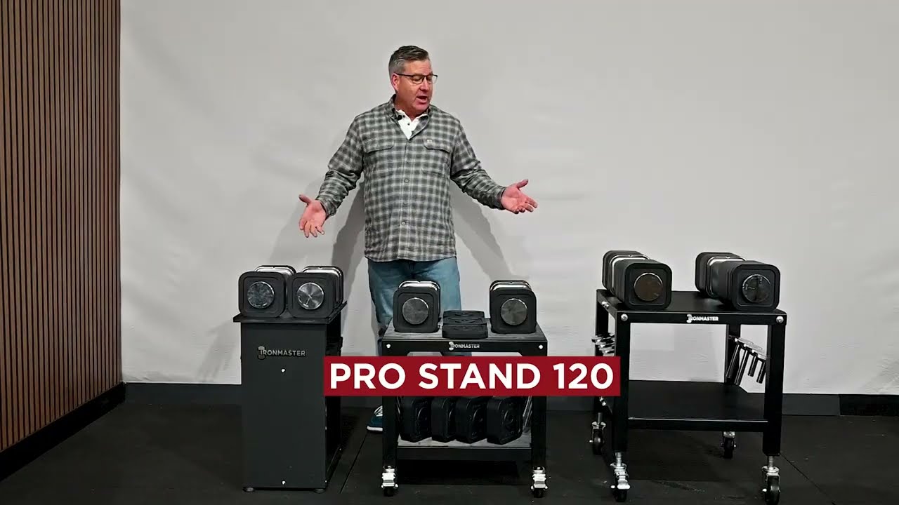 Quick-Lock Adjustable Dumbbell Stands Explainer (Original Stand, PRO Stand 120, PRO Stand 165)