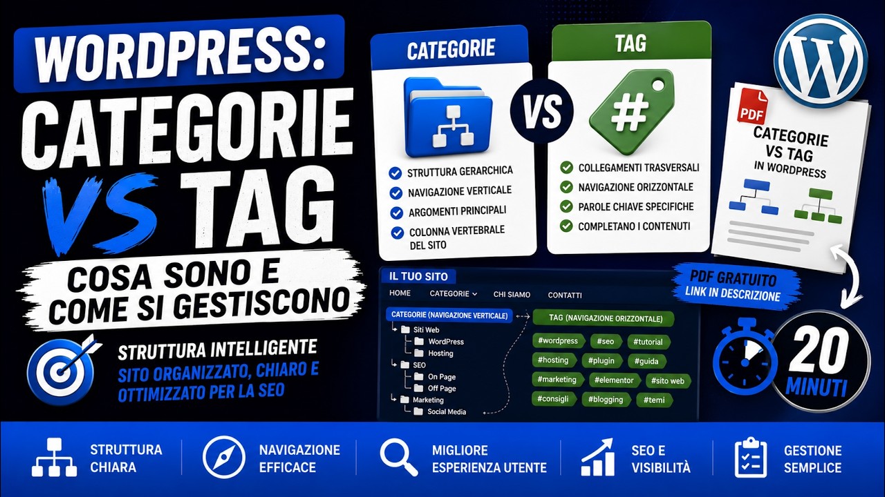 Categorie vs tag cosa sono e come si gestiscono per organizzare al meglio i contenuti del tuo sito