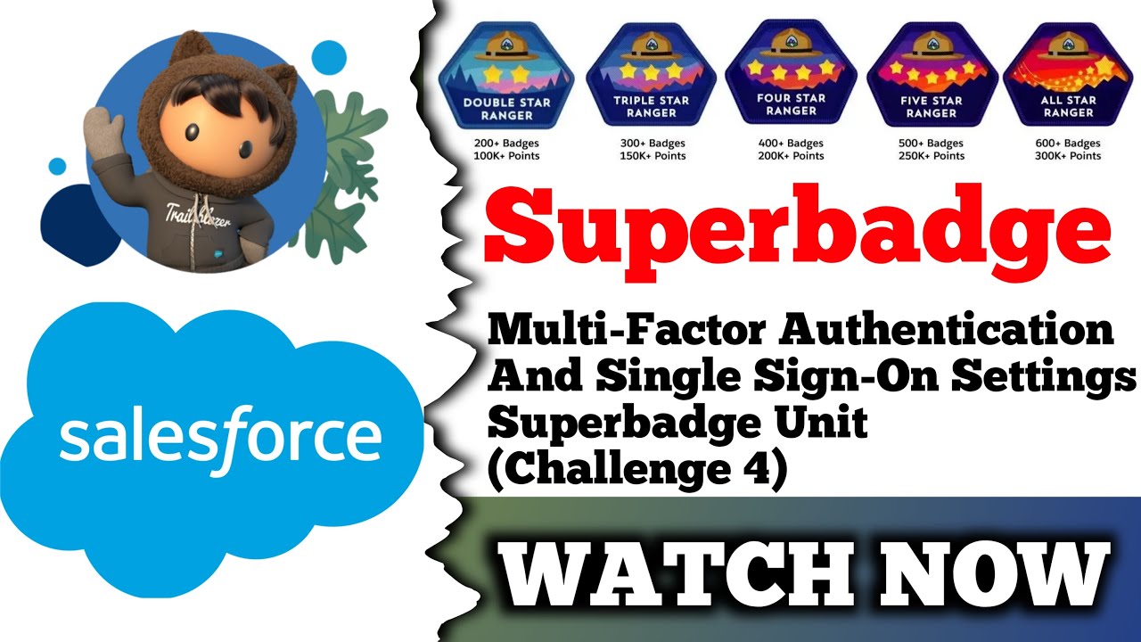 Multi-Factor Authentication and Single Sign-On Settings Superbadge Unit | Salesforce | Challenge 1
