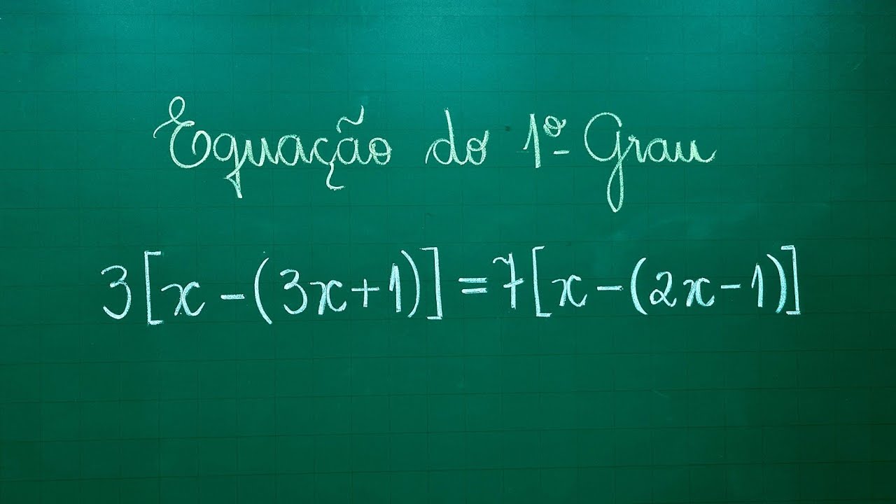 EQUAÇÃO DO 1º GRAU COM PARÊNTESES E COLCHETES - Professora Angela Matemática