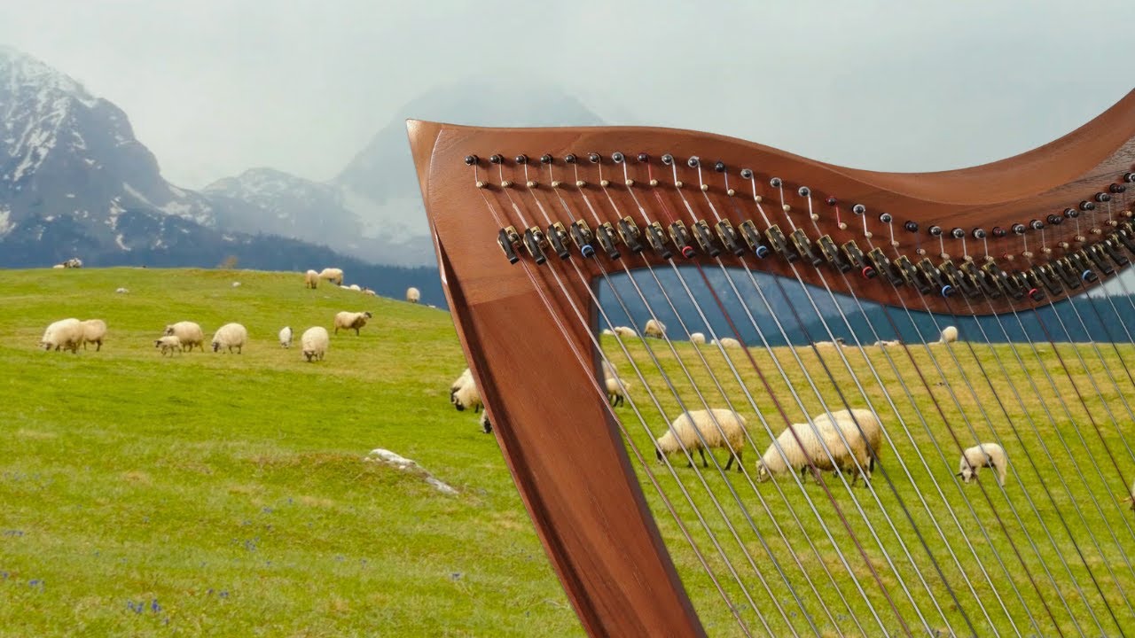 Ca' the Yowes, Scottish tune arrangement for harp
