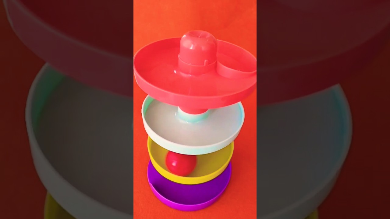 🔴🌈Red Balls Spinning Through the Colorful Track! #RedBalls #ColorfulTrack #RollingFun #SpinningBalls