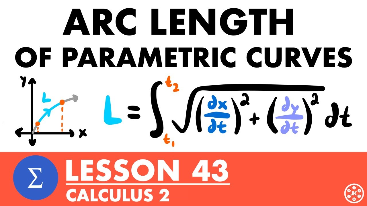 Arc Length of Parametric Curves | Calculus 2 Lesson 43 - JK Math