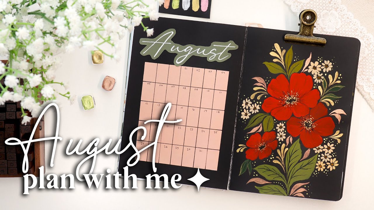 🌹 AUGUST 2024 Plan With Me // Bullet Journal Monthly Setup