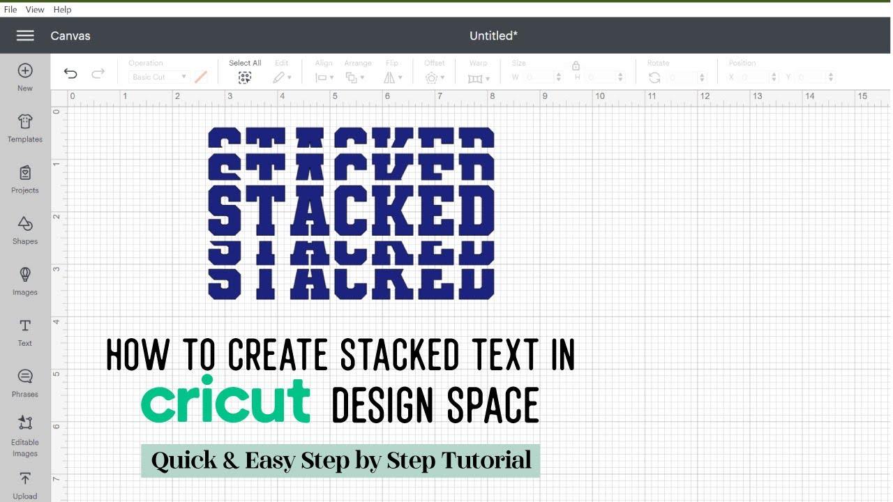 How To Create Stacked Text In Cricut Design Space