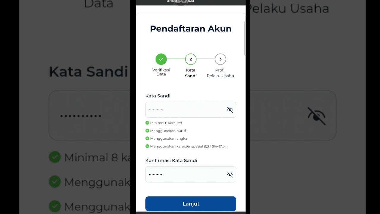 Pake HP - Daftar Hak akses  akun OSS Badan Usaha - untuk Pembuatan NIB