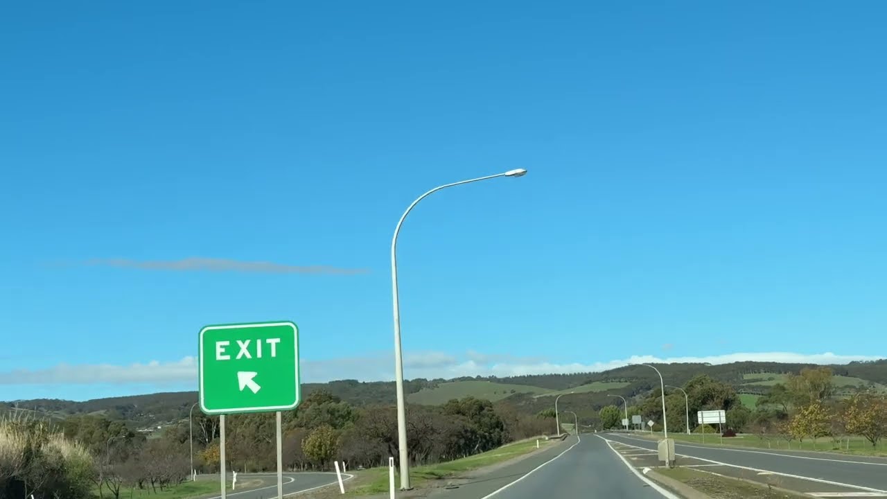 Discover southern Valleys driving towards Victor harbour SA.